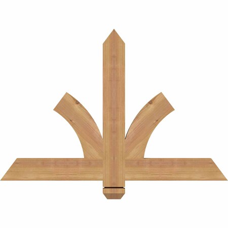 Ekena Millwork Redmond Smooth Timber Gable Bracket, Western Red Cedar, 36"W x 24"H x 1 1/2"D x 3 1/2"F, 16/12 Pitch GBW036X24X0204RED00SWR